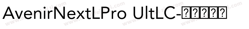 AvenirNextLPro UltLC字体转换